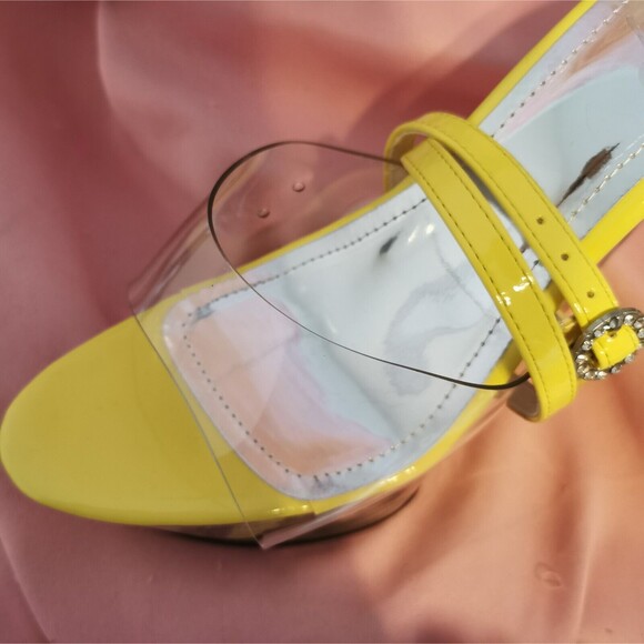 Women's Size 9 Yellow Rose Filled Heels Pleaser Style Halloween Cosplay Costume - Picture 5 of 13